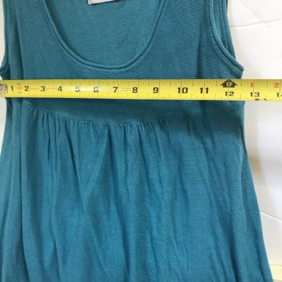 Alice Blue NEW Twin Set Open Cardigan Lightweight Drapey Tank Top Cotton Knit M - Picture 15 of 16